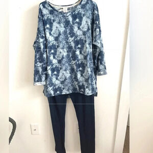 Lucky brand tie dye blue set L